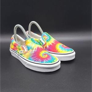 Vans Classics slip-on Rainbow Tie Dye Multicolor Sz 6.5 wmn